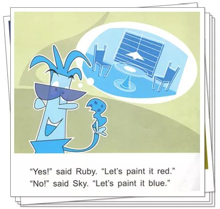 学员英文绘本阅读第十三期—《Ruby Red and Sky Blue》