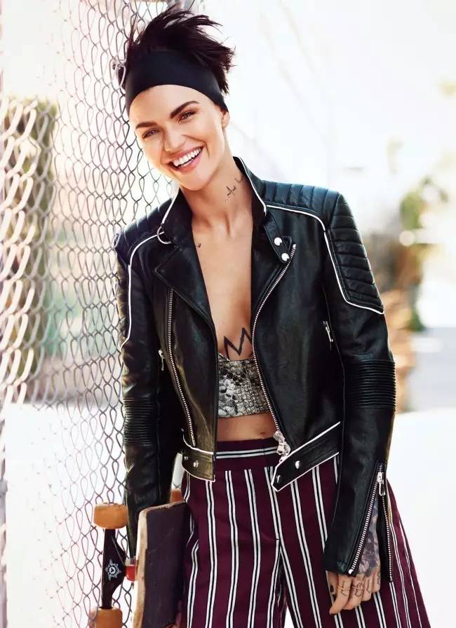 完美诠释中性帅气与性感女人味：Ruby Rose