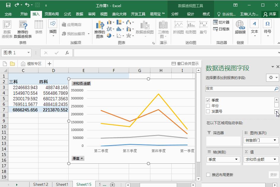 利用数据透视图让数据可视化，分析报告都是毛毛雨啦！