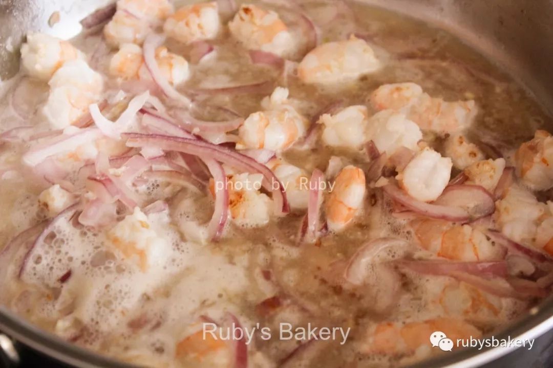 『Ruby美食』白葡萄酒海鲜意面（Seafood Pasta with White Wine）