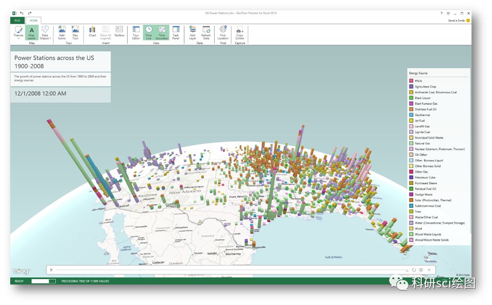 【科研工具】Microsoft Excel可视化信息工具 PowerMap——附下载地址