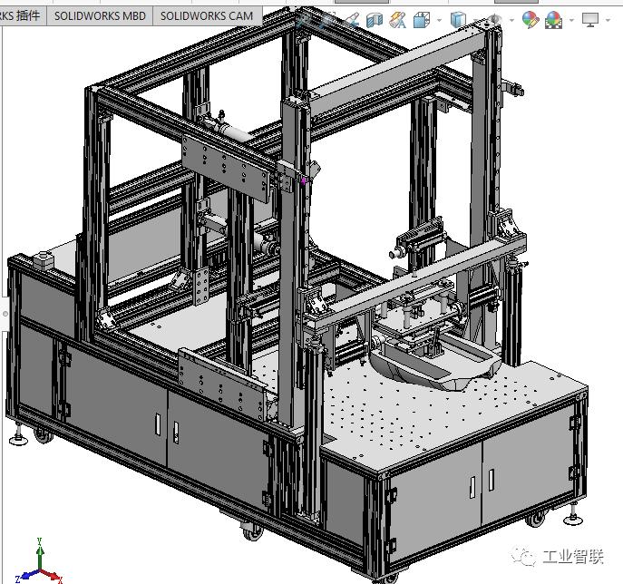 汽车座椅性能测试设备3D模型图纸 Solidworks设计