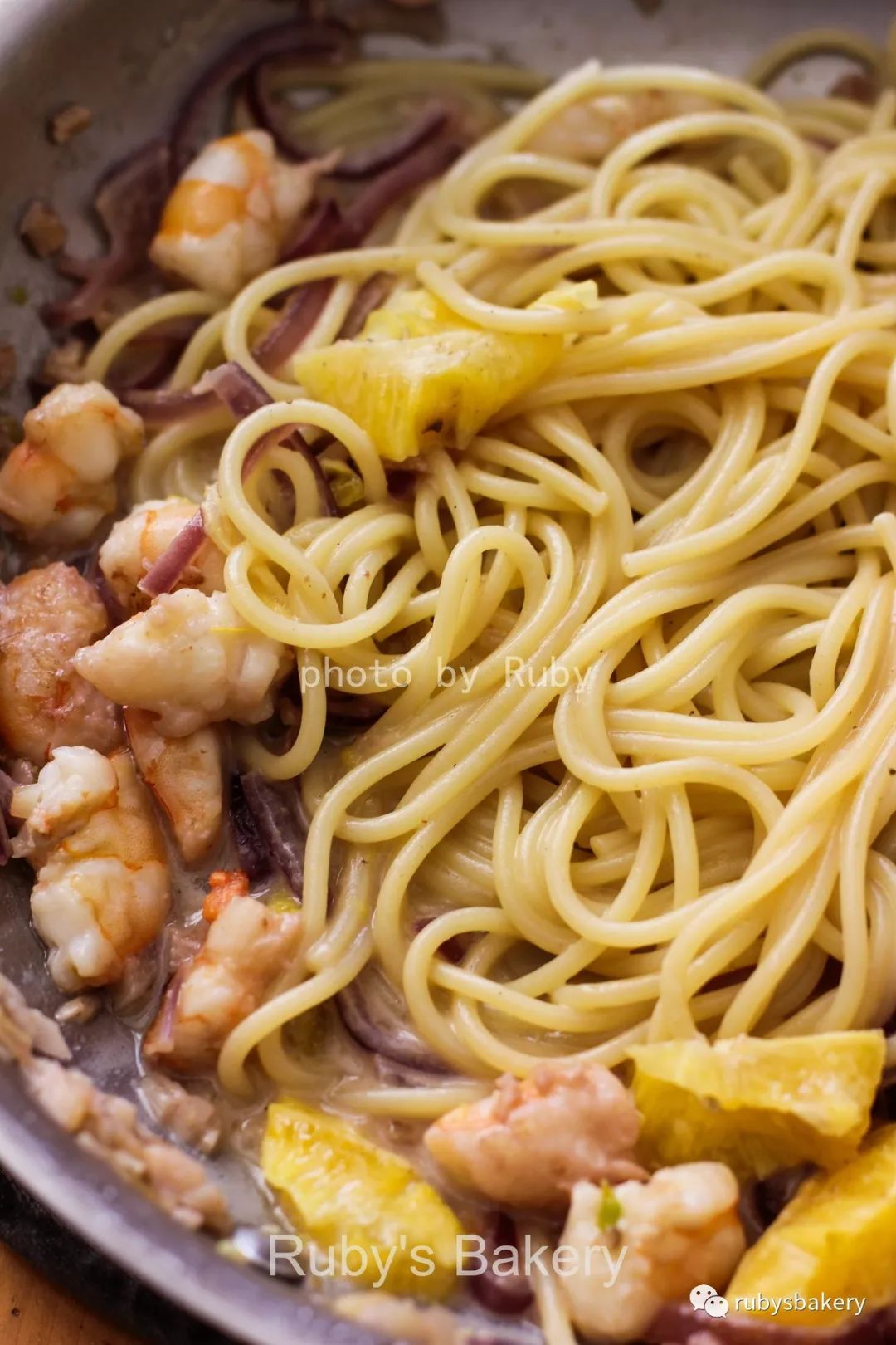 『Ruby美食』白葡萄酒海鲜意面（Seafood Pasta with White Wine）