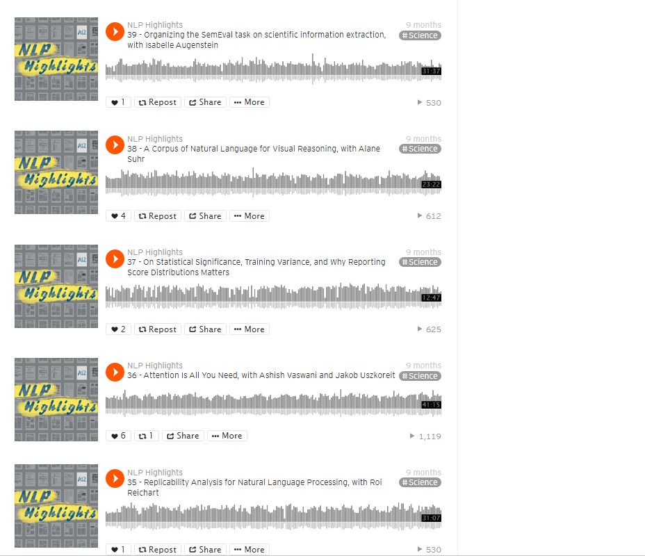 NLP论文的技术播客-NLP Highlights