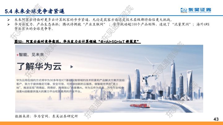 【东吴通信侯宾团队】云计算全球龙头对比系列之二：坚实CBA战略，造就阿里云“飞天”