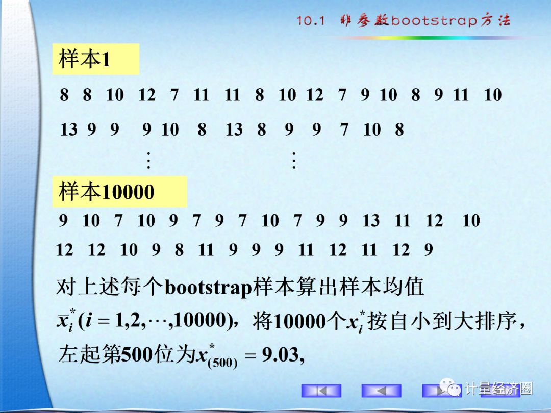 非参数bootstrap方法, 小数据集统计的大能手