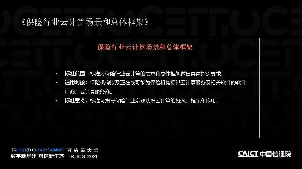 PPT+演讲视频丨保险行业云计算系列标准解读