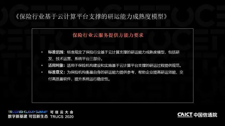 PPT+演讲视频丨保险行业云计算系列标准解读