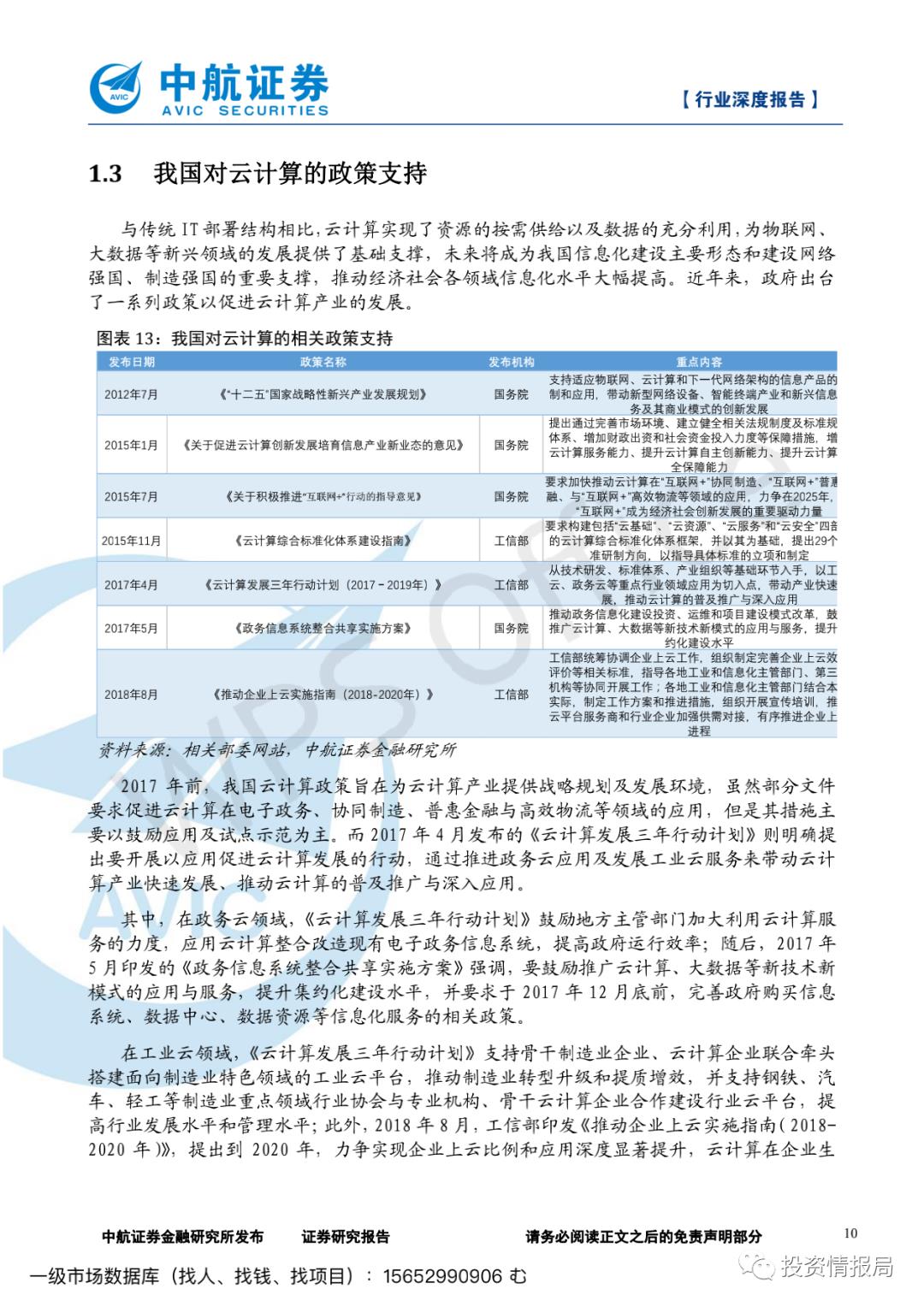 云计算产业链深度报告：乘云计算东风‚国内IT厂商腾飞