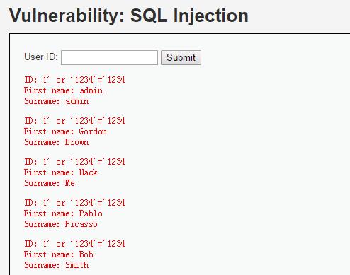 安全技能学习笔记——反射型 XSS 、SQL 注入 (非盲注)