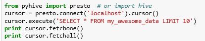 Python连接Hive操作数据库