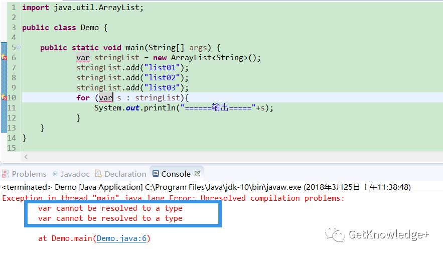 JDK10的局部类型局部变量类型推断功能