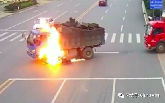 Motorcyclist Cheats Death After Explosive Crash (Video)