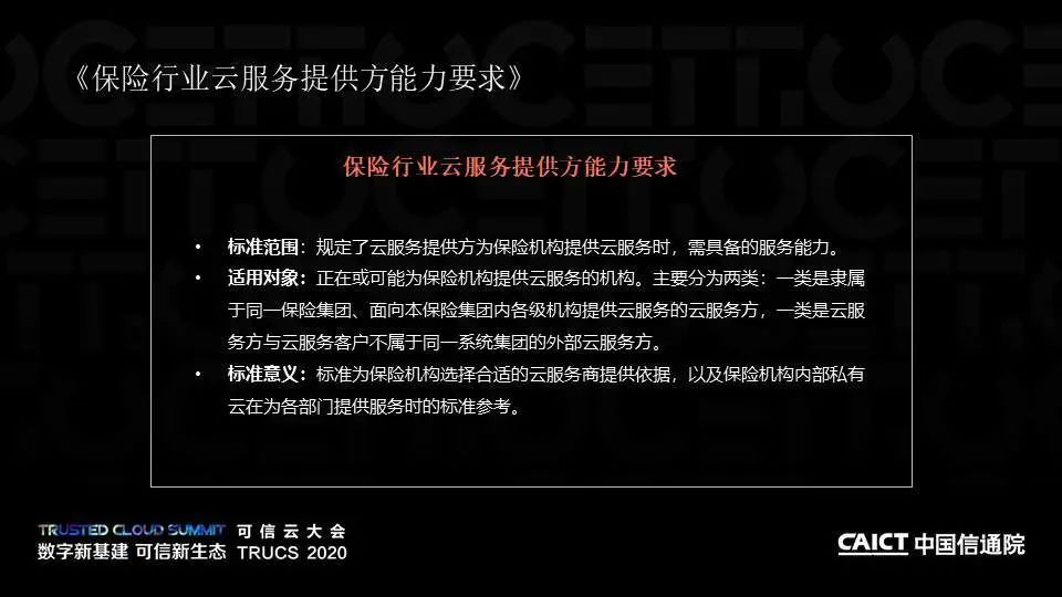 PPT+演讲视频丨保险行业云计算系列标准解读