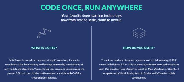 工具 | Facebook 开源产业级深度学习框架 Caffe2，带来跨平台机器学习工具