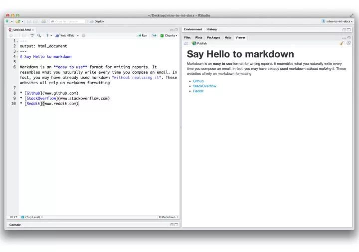 R Markdown与RStudio IDE深度结合