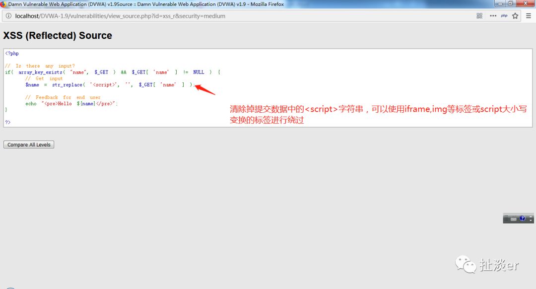 DVWA之反射型XSS