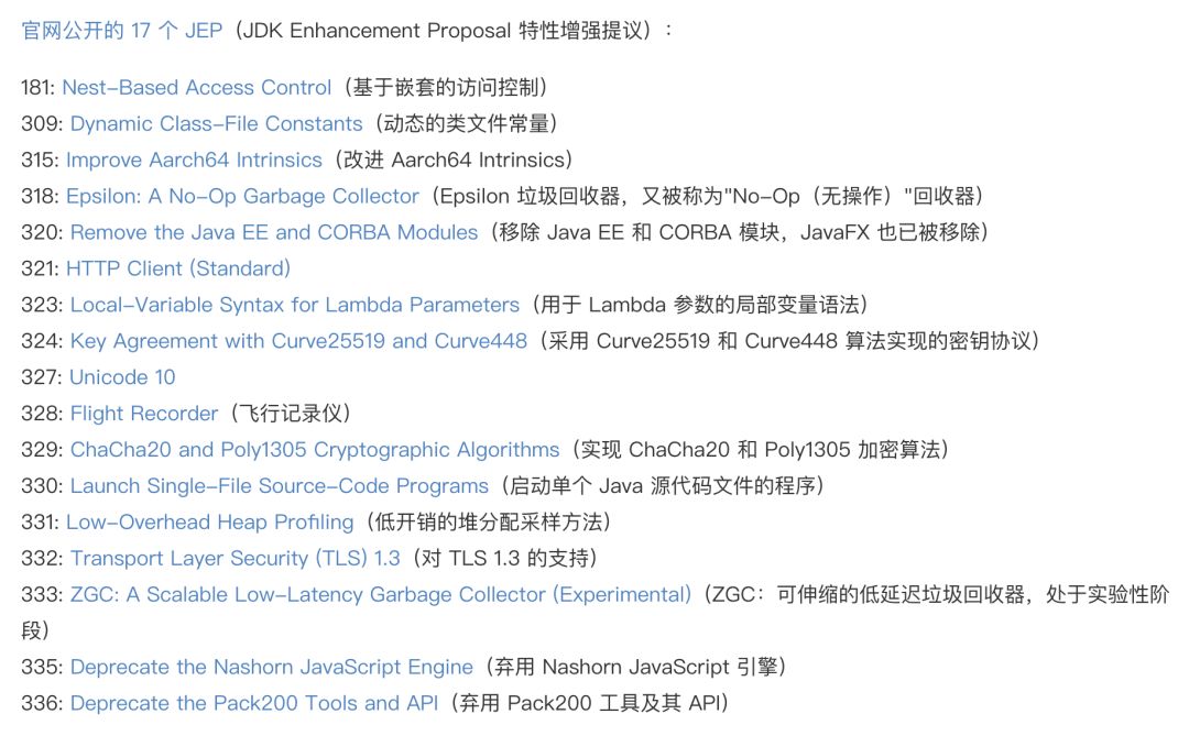 第一篇 : JDK11 介绍