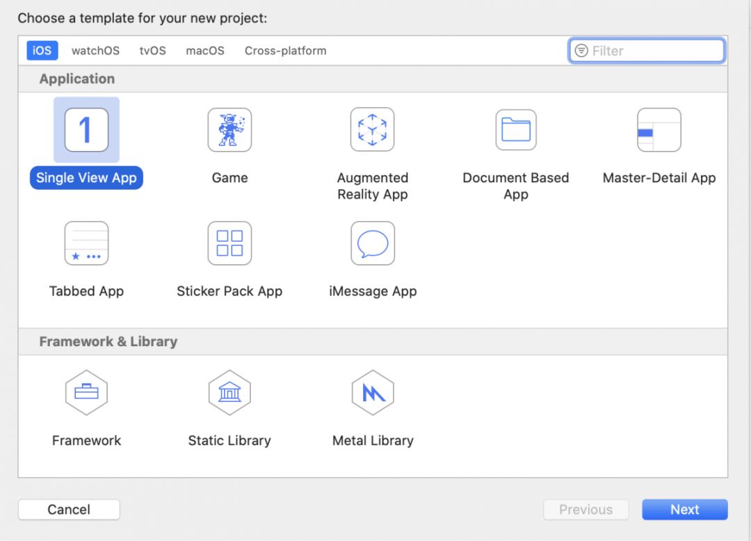 Xcode从入门到精通 —— iOS项目模版