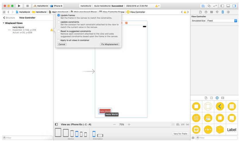 Xcode 8 Auto Layout新手体验