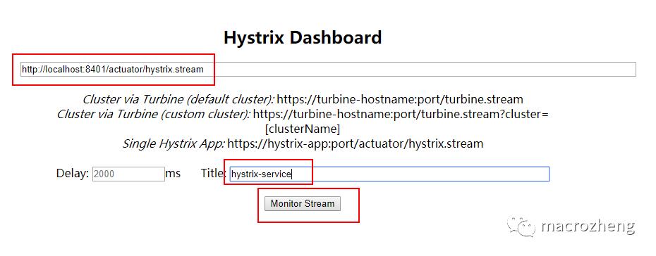 Hystrix Dashboard：断路器执行监控