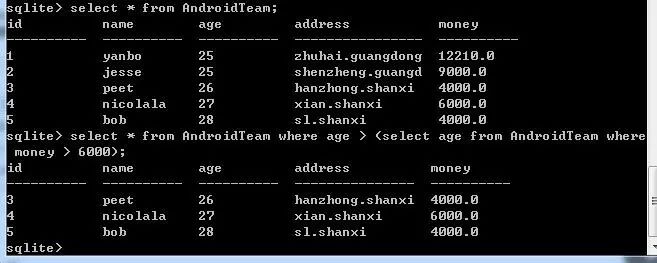 Sqlite 全面学习（二）