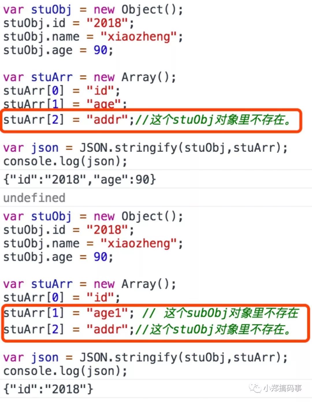 JSON.stringify的使用细节