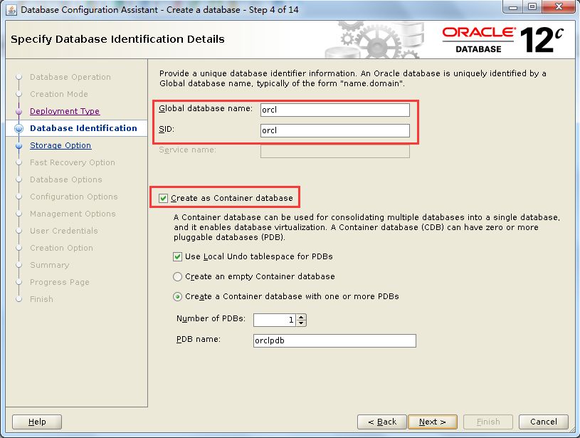 图解oracle 12C dbca创建数据库