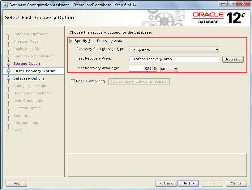 图解oracle 12C dbca创建数据库