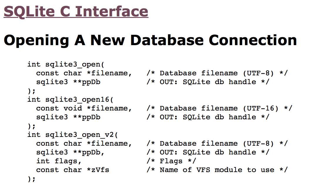 iOS开发之SQLite-C语言接口规范(一)——Ready And Open Your SQLite