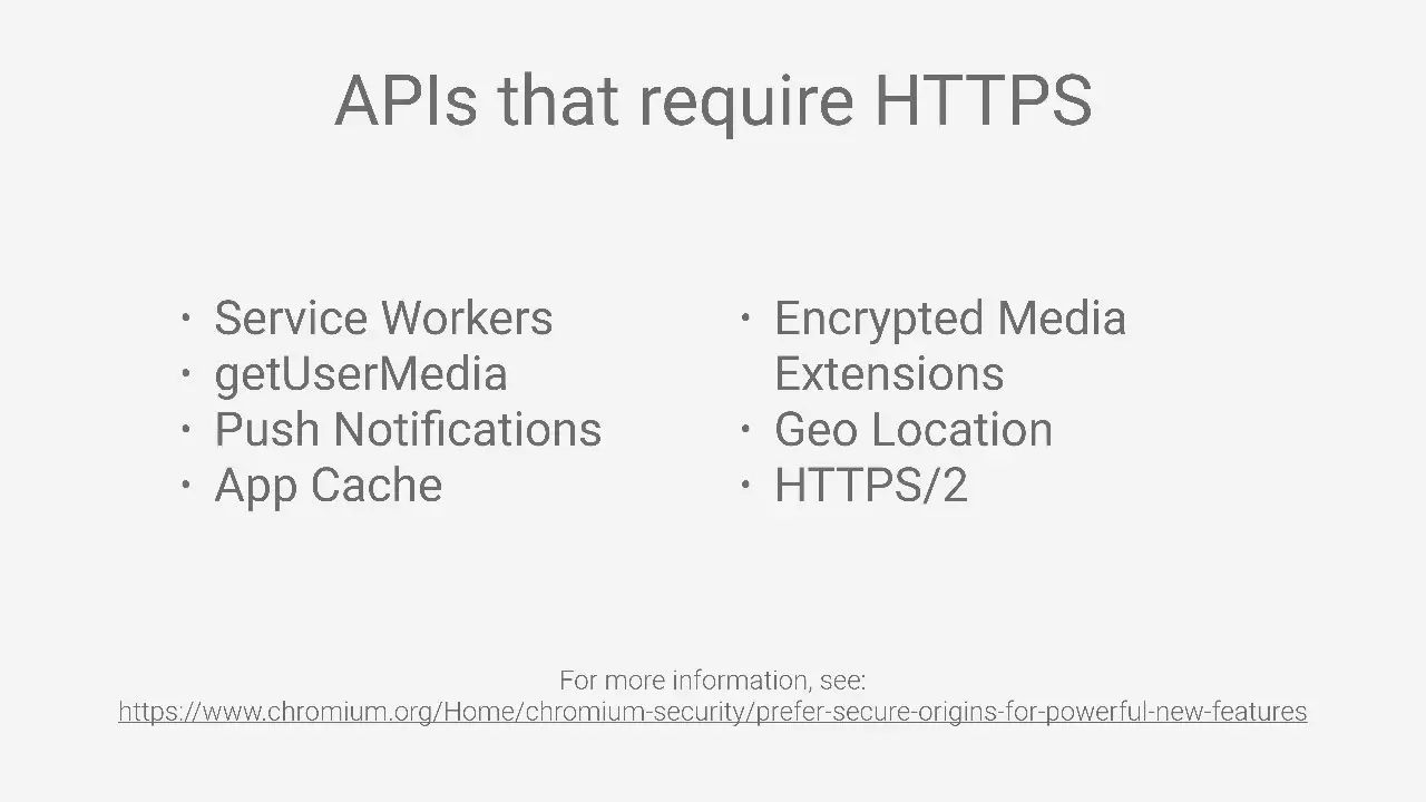 使用HTTPS确保安全性（Google开发者大会演讲PPT&视频）
