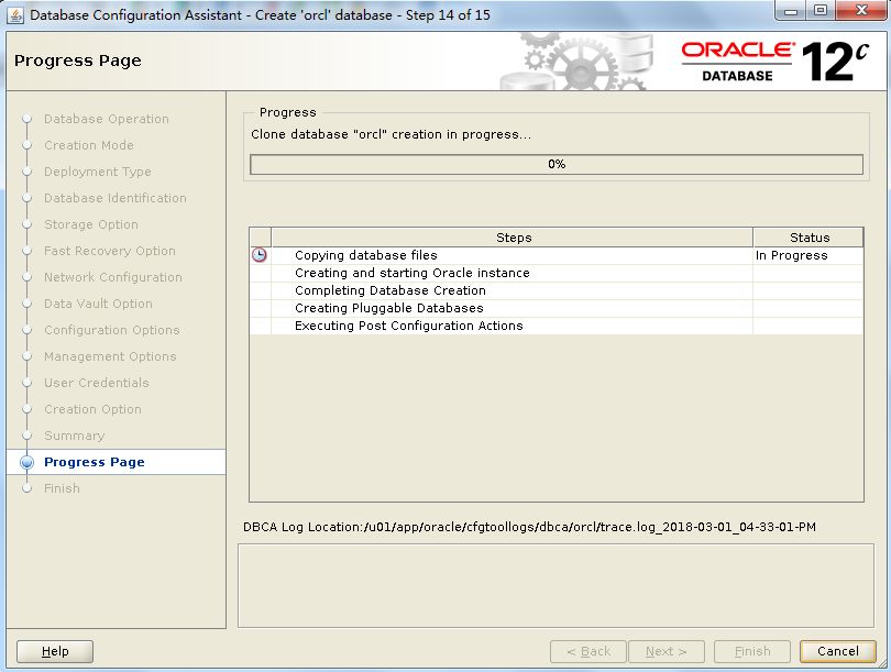 图解oracle 12C dbca创建数据库