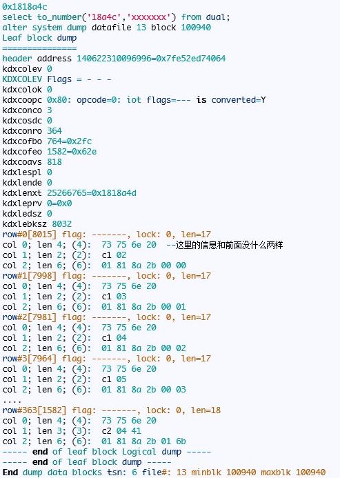 ORACLE 窥视索引内部结构（上）