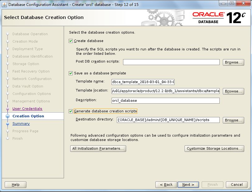 图解oracle 12C dbca创建数据库