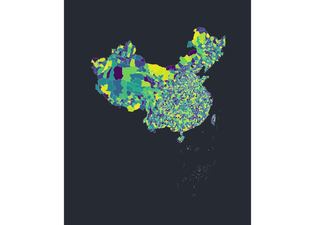 使用 GEOJSON 文件绘制县级和市级中国地图