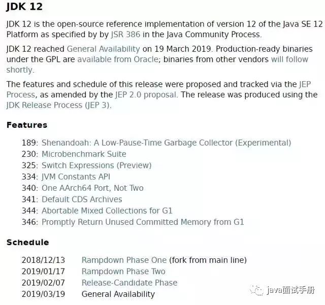 JDK13，预计2019 年 9 月发布