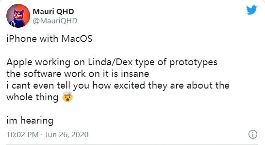 苹果在iPhone上测试运行macOS曝光！手机秒变桌面~