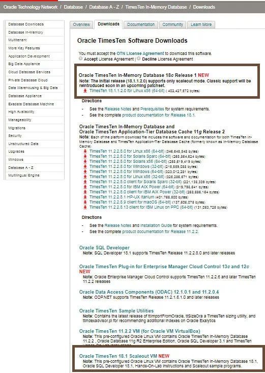 Oracle TimesTen 关系型内存数据库18.1新版本详解