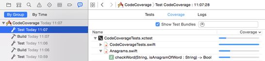 xcode用例覆盖度检测