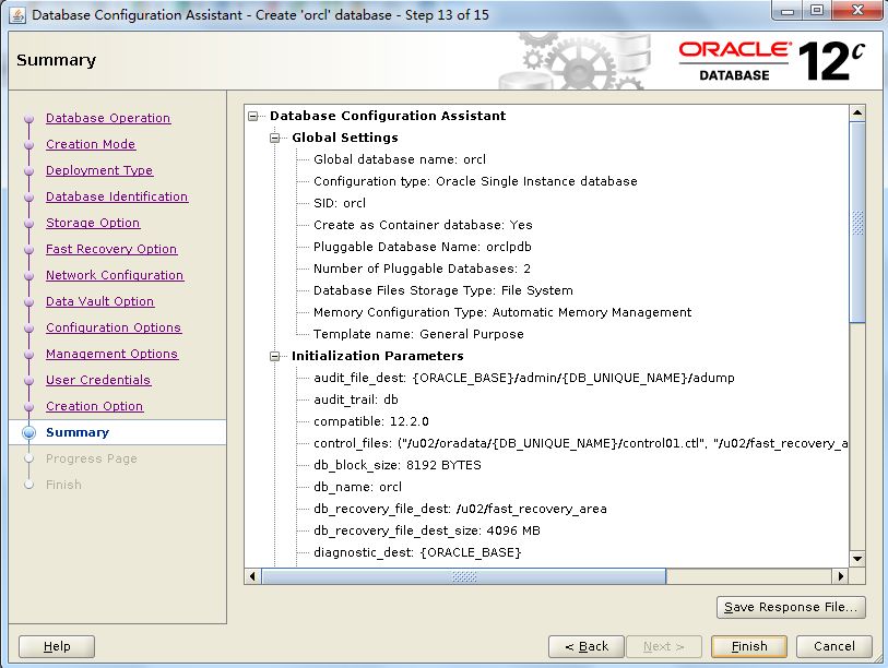 图解oracle 12C dbca创建数据库