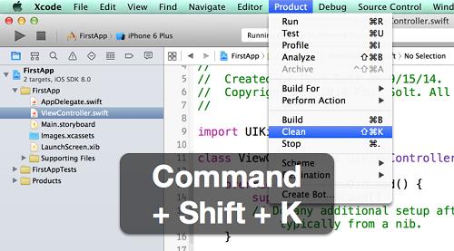 14个Xcode中常用的快捷键操作