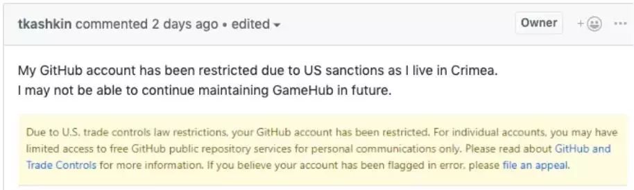 又来了？！GitHub以贸易制裁为理由接连封杀开源项目惹众怒，CEO亲自道歉