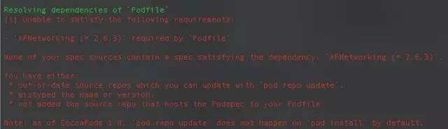 OSX10.11 CocoaPods 升级总结
