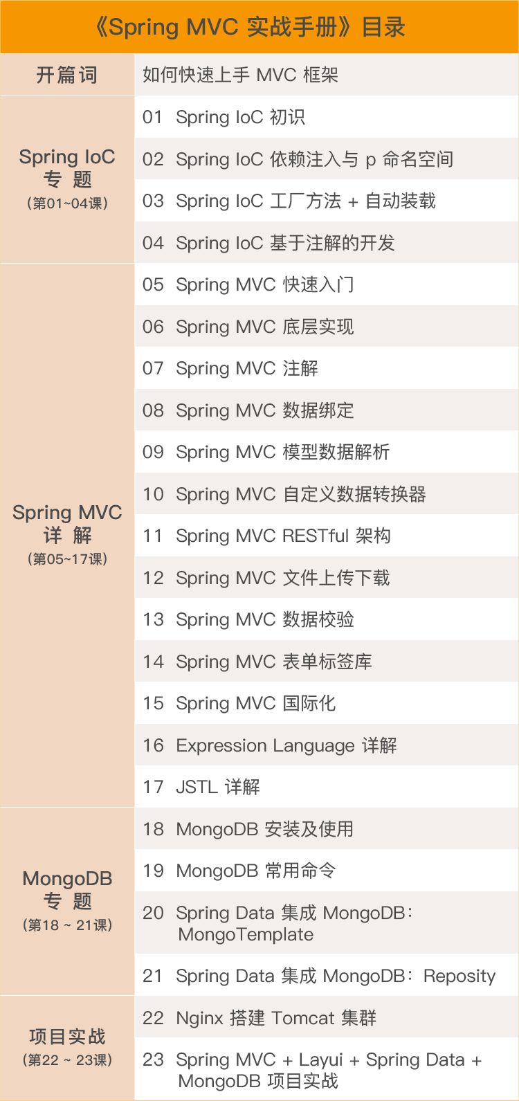 快速上手业界主流 Web 框架 Spring MVC，拒绝低效搬砖