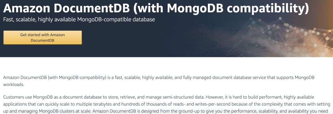 拒向 MongoDB 妥协，AWS 推出数据库替代品 DocumentDB