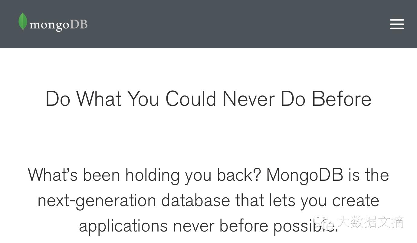 为什么MongoDB敢说“做以前你从未能做的事”