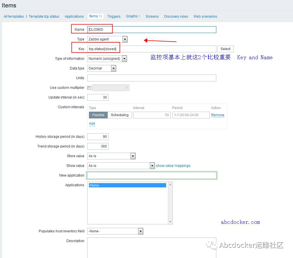 ZABBIX 3.2 监控服务器TCP连接状态