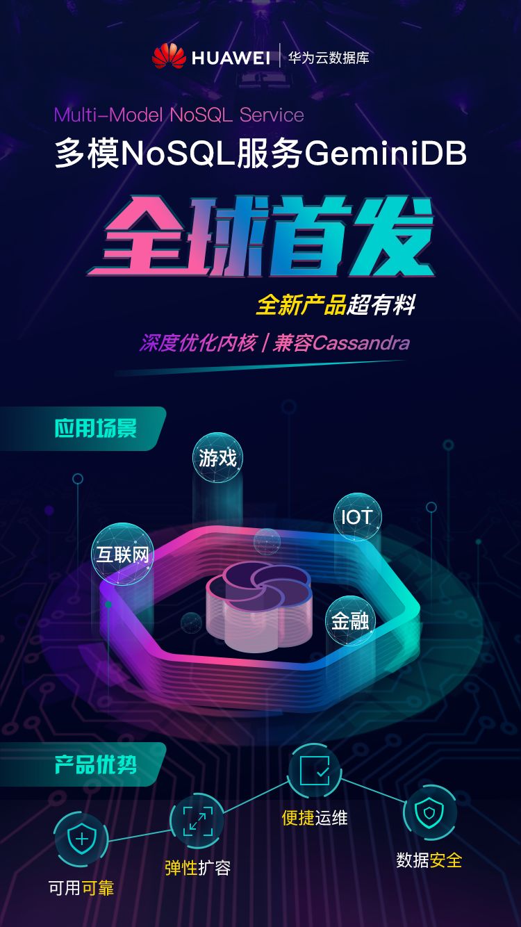 多模 NoSQL 服务GeminiDB for Cassandra 全球首发