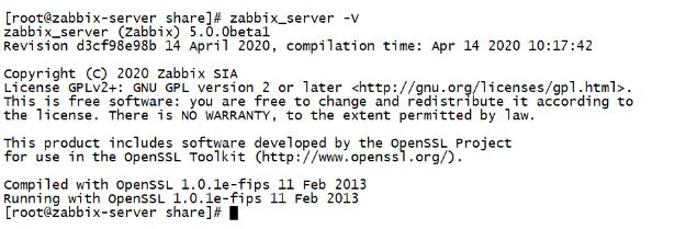 Zabbix upgrade 5.0.0beta1