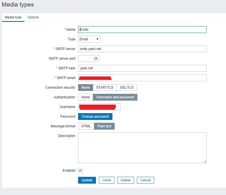 Zabbix email 配置